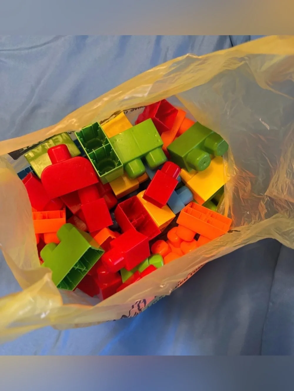 Colorful Kids Building Blocks Set in Red, Green, Blue, Yellow, Orange